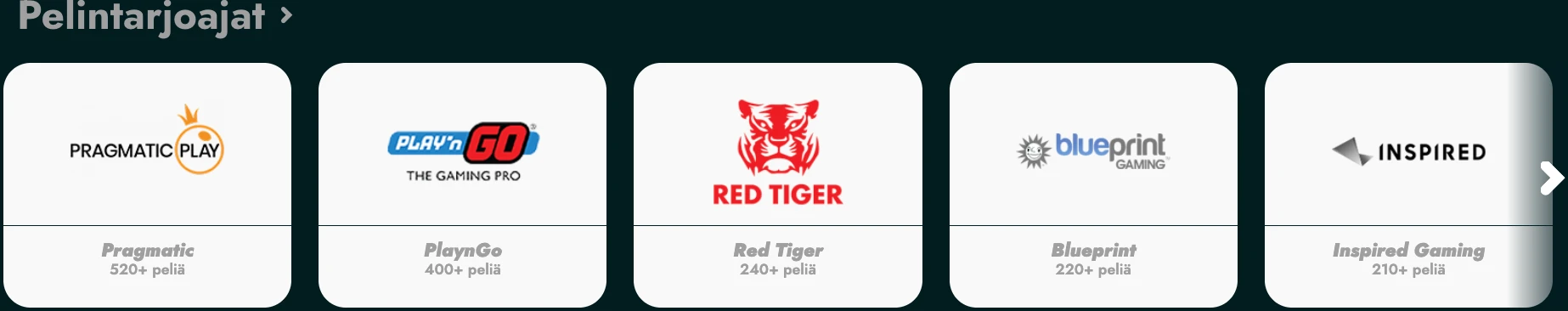 Flaksi casino game providers